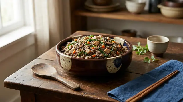 Juushii de frango e legumes